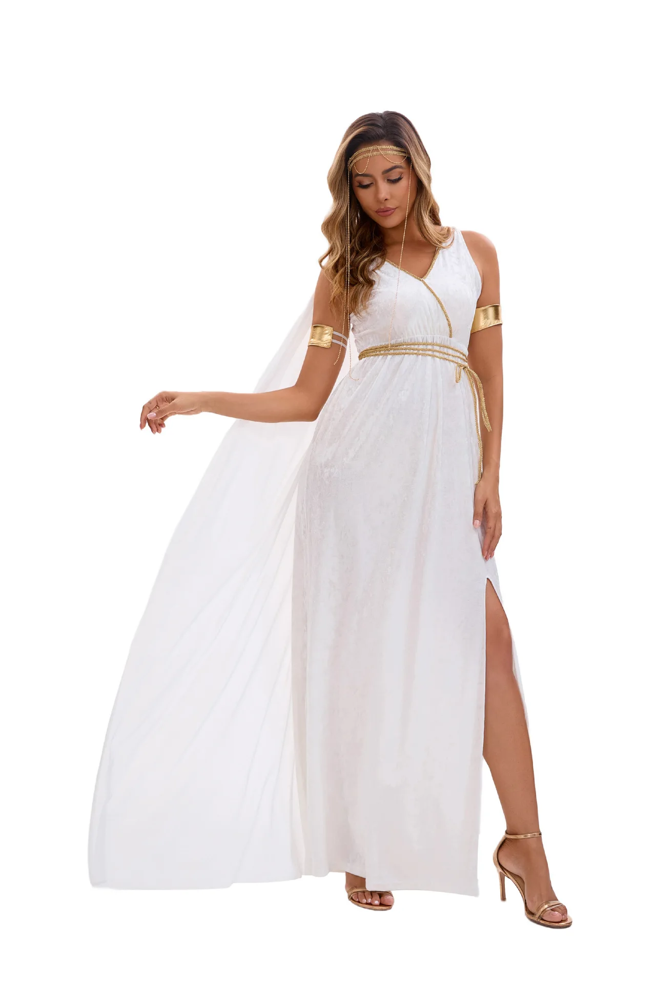 Robe de Déesse Grecque Blanche Sexy – photo 9