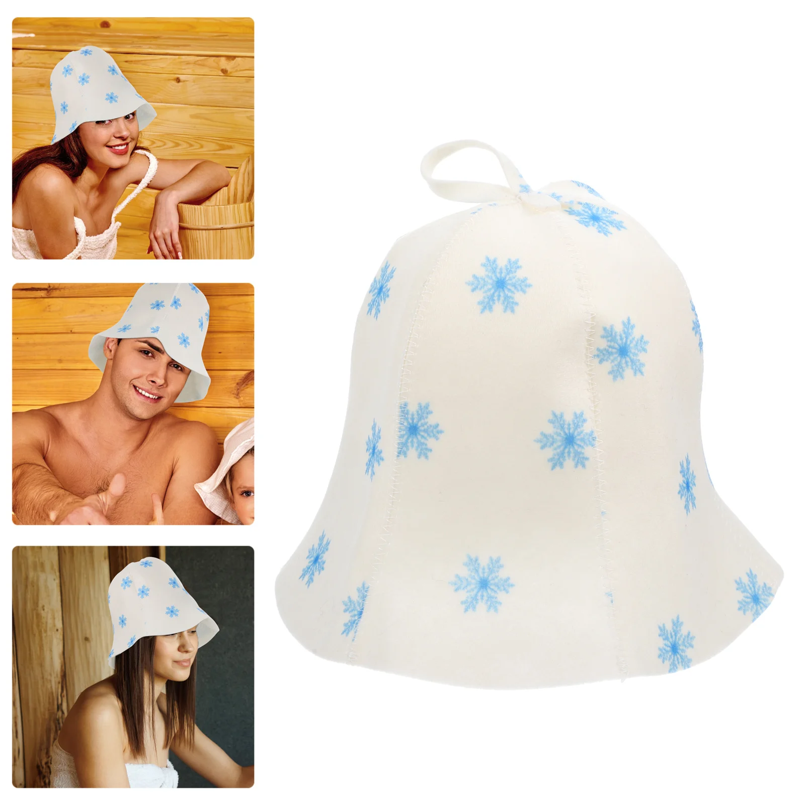 

1pcs Sauna Hat Breathable Felt Bathing Cap For Women Men Absorbent Lightweight Household Bath Accessories Sauna Room Supplies