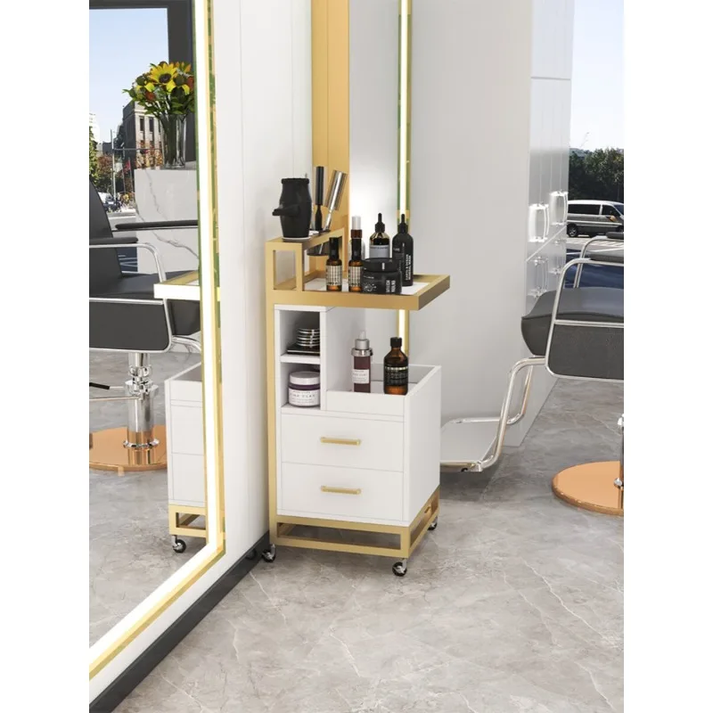 

Hair salon cart tool cart hair salon special tool cabinet barber shop rack mirror counter cutting sm