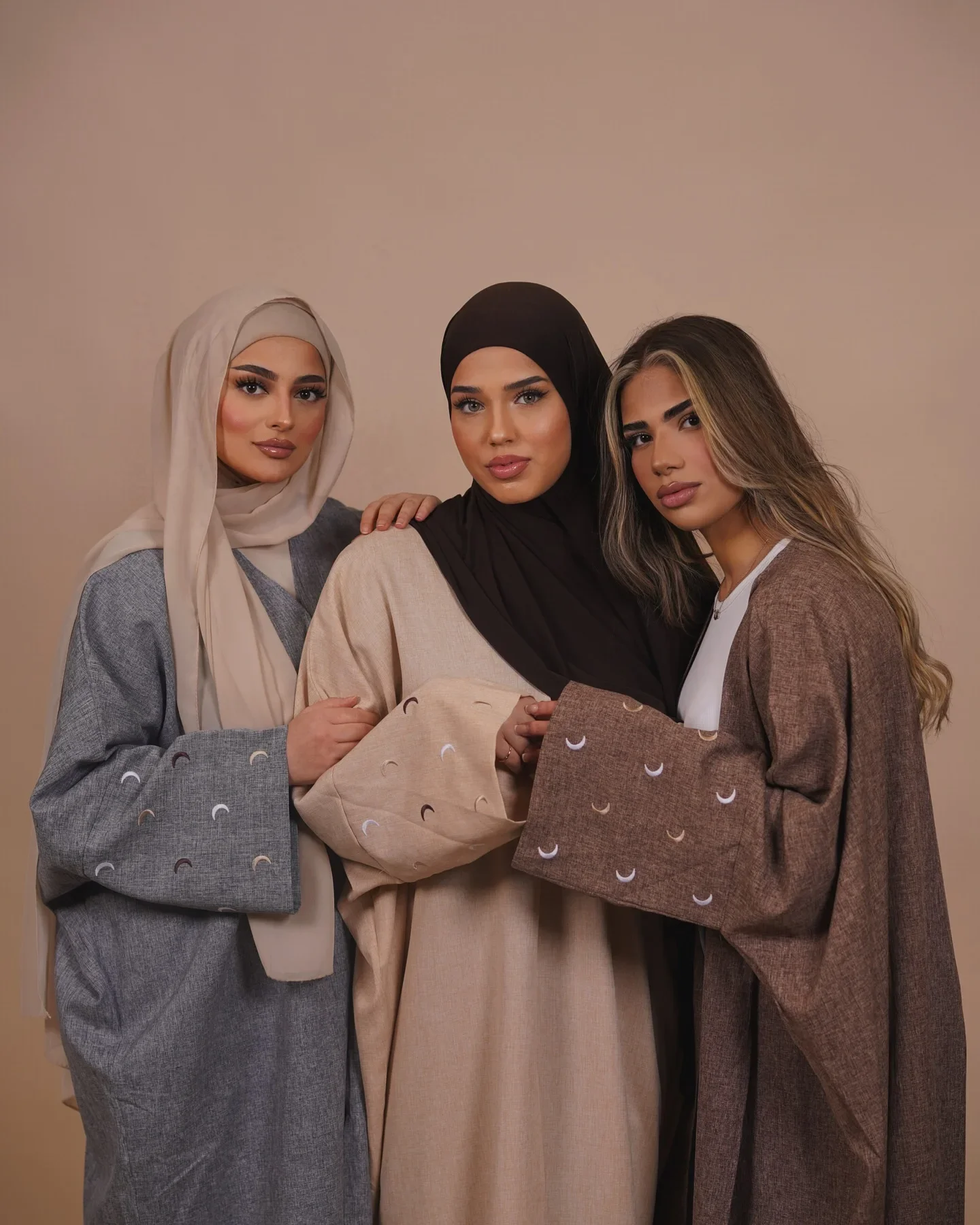 

Moon Linen Open Abaya Kimono Embroidery Muslim Abayas for Women Dubai Luxury Turkey Hijab Dress Islam Clothes Ramadan Eid Kaftan