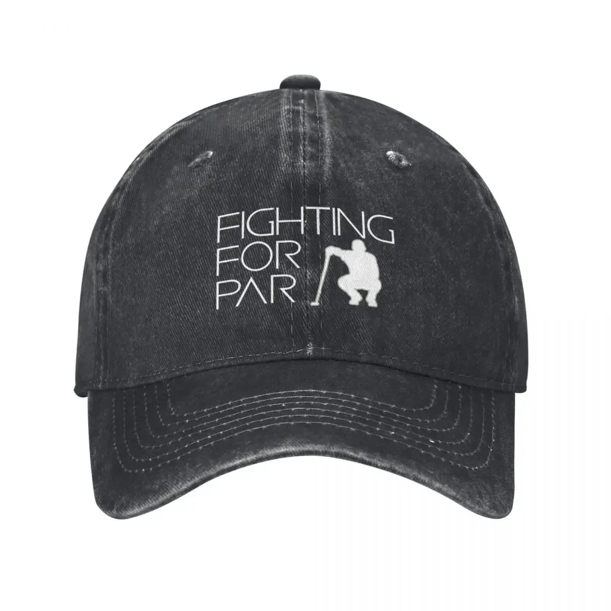 Czapka z daszkiem Fighting For Par Over Squatting Putter Silhouette Design, czapki przeciwsłoneczne, czapka golfowa, męska, damska