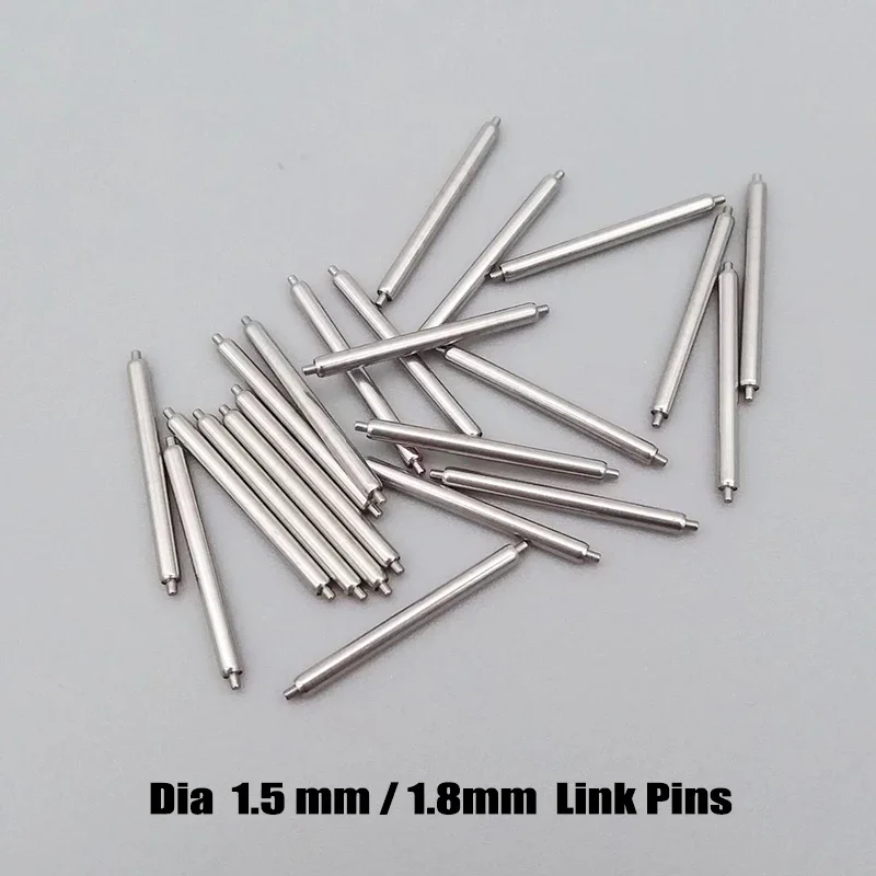 

10PCS Spring Bar Dia 1.5mm/1.8mm Watch Strap link Pins fits Width 12mm-26mm Watch Bracelet Stainless Steel No Support Link Pins