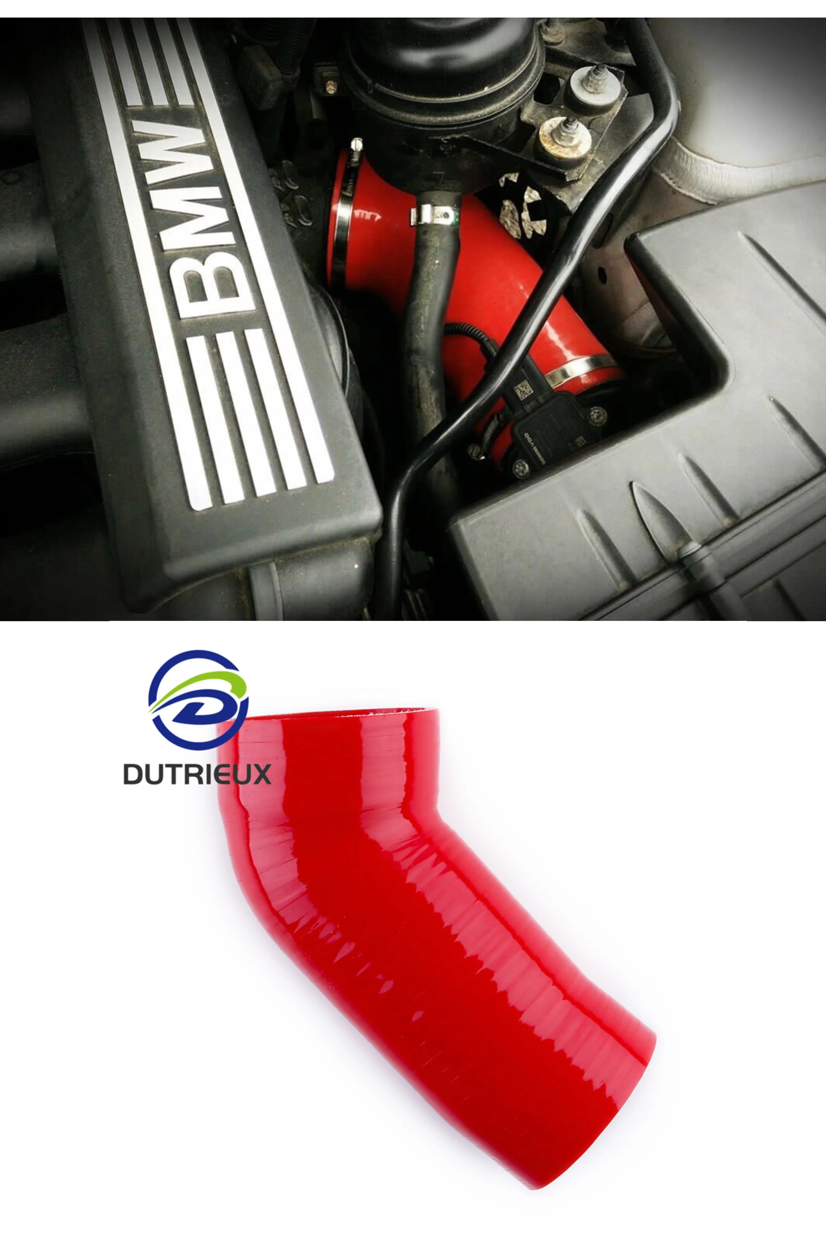 High quality For 2006-2013 BMW N52 E82 E88 E90 E91 E92 E93 3.0L 6CYL Silicone Air Intake Inlet Boot Hose 2007 2008 2009 2010 11