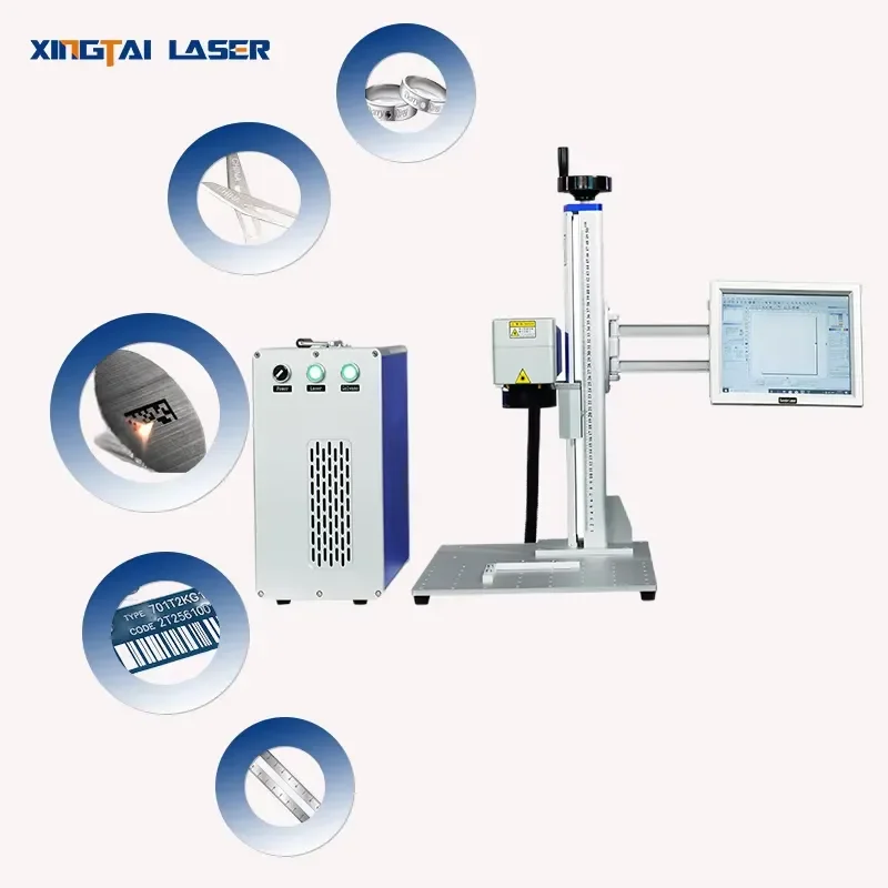 Split 20W to 200W Portable Fiber Marking High Quality Color Metal Machine Marking Machines With High
