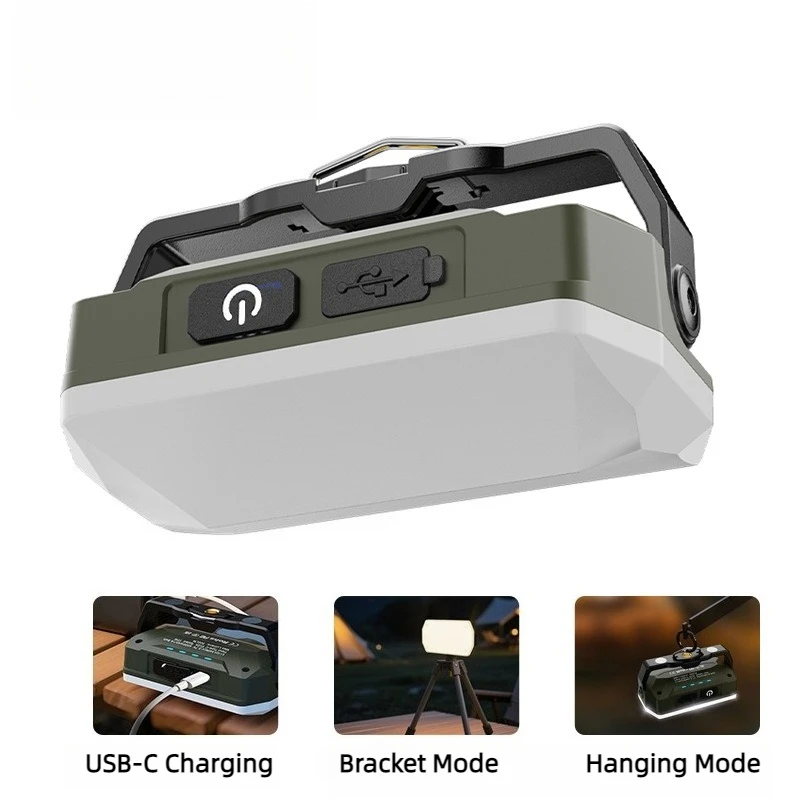 مشرق الفيضانات ضوء العمل 3 ألوان فانوس التخييم قابلة للشحن المغناطيسي مصباح الطوارئ في الهواء الطلق مقاوم للماء لإصلاح الصيد #1