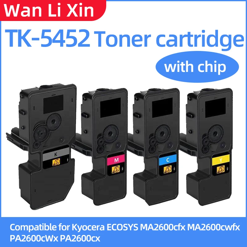 

TK5452 TK-5452 Toner Cartridge Compatible For Kyocera ECOSYS MA2600cfx MA2600cwfx PA2600cWx PA2600cx Color Copier 4Color BK CMY