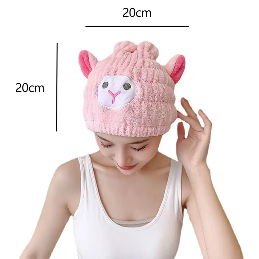 1PC Dry Hair Towel Microfiber Thick Coral Fleece Absorbent Quick-drying Cap Turban Shower Cap Bath Hats Bathroom Accessories