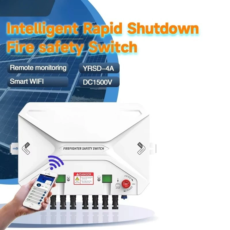 Solar quick circuit breaker switch, firefighter safety switch, for solar panel array 1000V DC 1500V DC disconnector 12P
