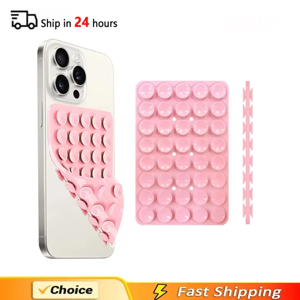 

Силиконовый держатель для телефона на присоске, настенная квадратная противоскользящая 40-сторонняя настенная подставка для смартфона, фиксированная стеклянная керамическая плитка