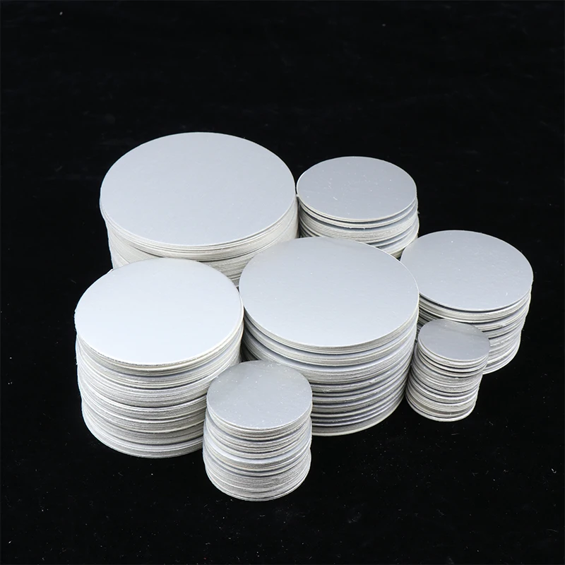 200Pcs Seal Cap Lining Tamper Resistant PET Electromagnetic Aluminum Foil Induction Gasket For Cosmetic Jar Bottle Pot 20mm-82mm