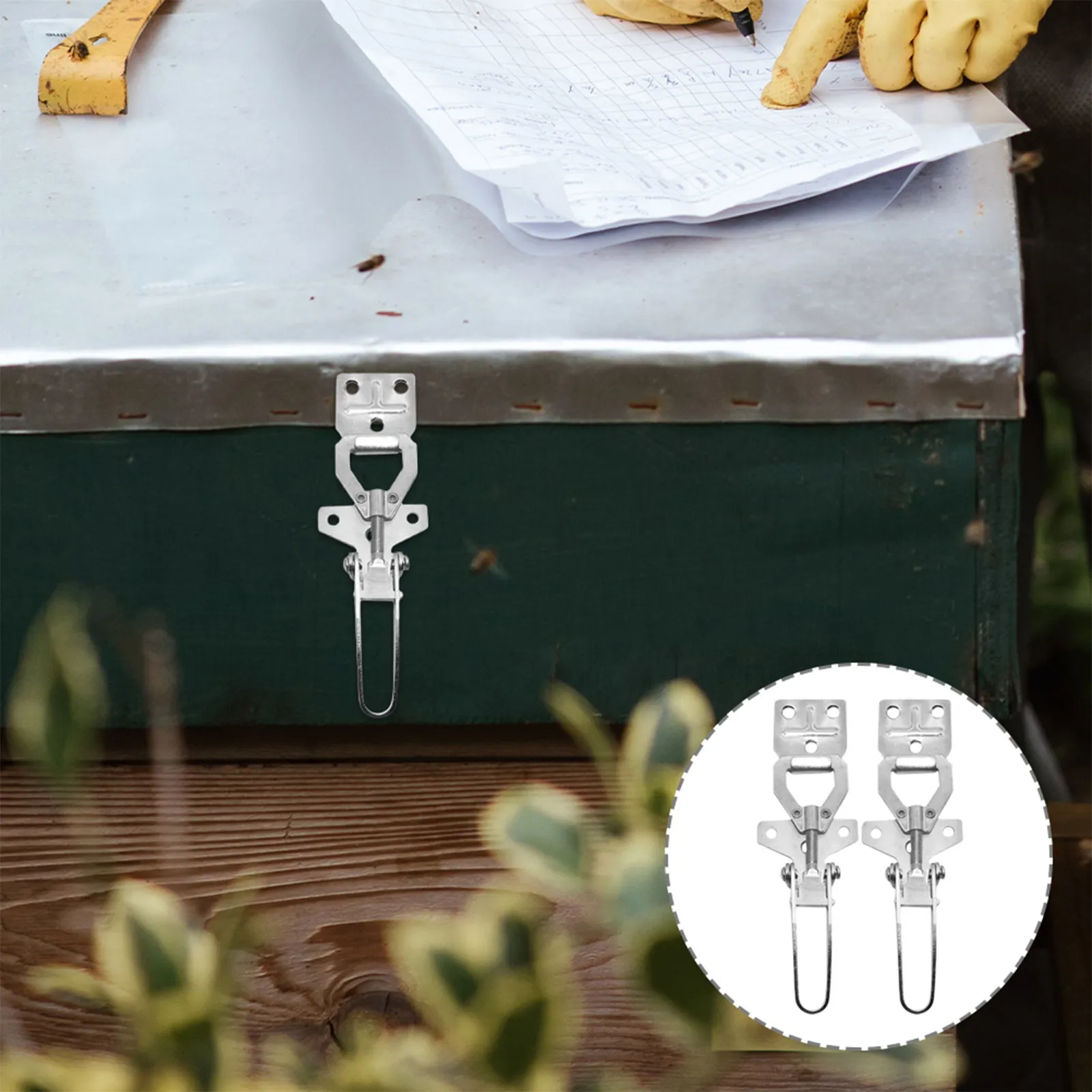 4Pcs Beekeeping Tool Beehive Connector Snap Lock Buckle Quick Install Beehive Box Pull Latch Hardware Beekeeping Tool