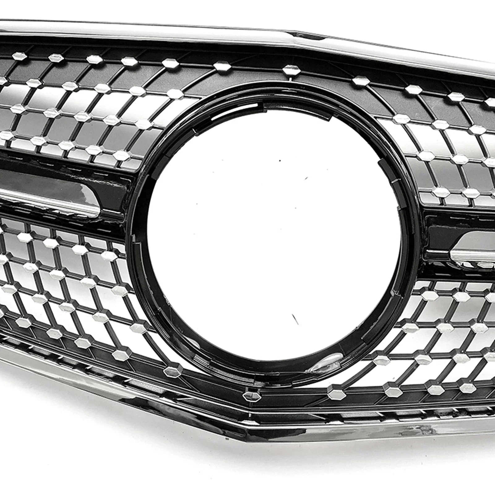 New！ For Mercedes Benz E Class W212 2010-2013 E250 E300 E350 E500 E550 4 Door Front Grille Black/Silver Upper Bumper Hood Mesh G