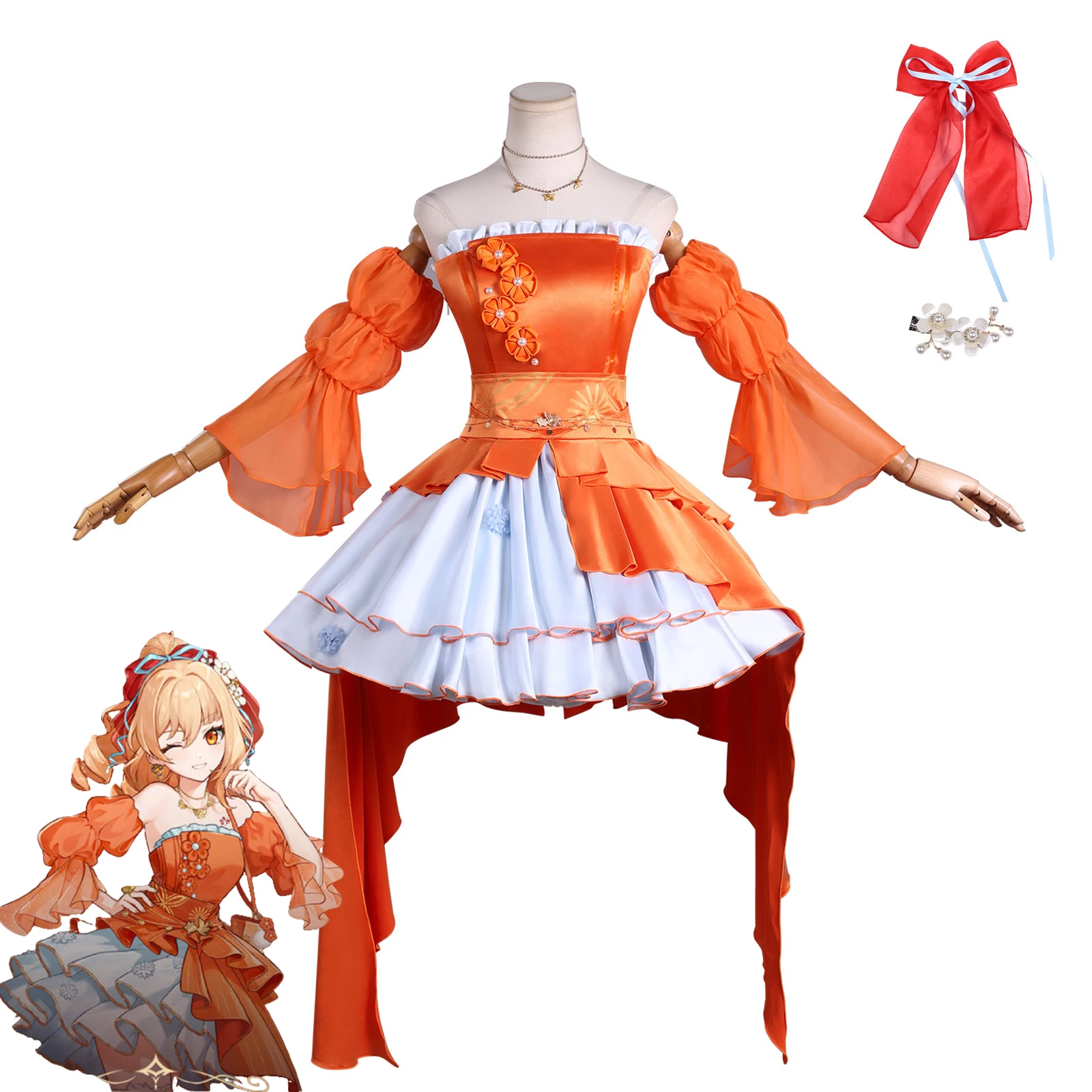 

Yoimiya Resplendent Feast Cosplay Costume Genshin Impact Carnival Uniform Anime Halloween Costumes Women Game