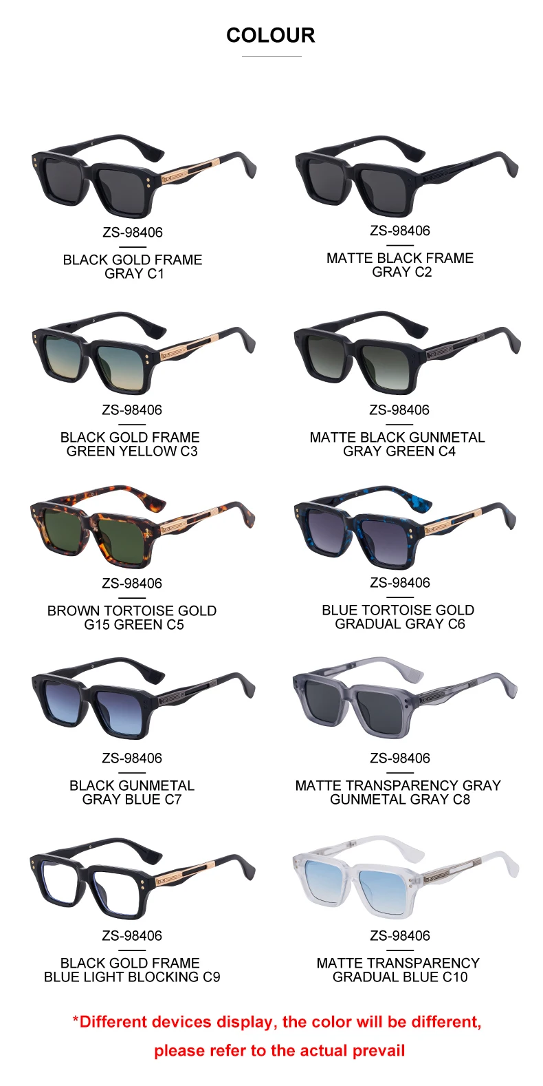 Retro Polarisierte Quadratische Punk Sonnenbrille Männer 2026 Luxus Marke Designer Klassische Fahren Schild Sonnenbrille für Männliche Shades UV400 – Detail 11