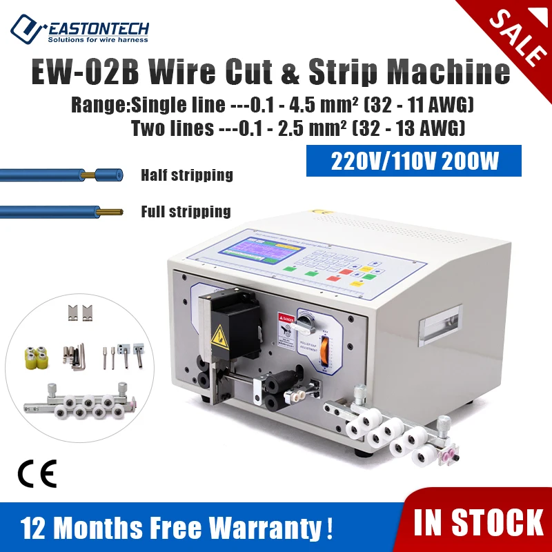 EW-02B Automatic wire cable cutting and stripping machine with good quality