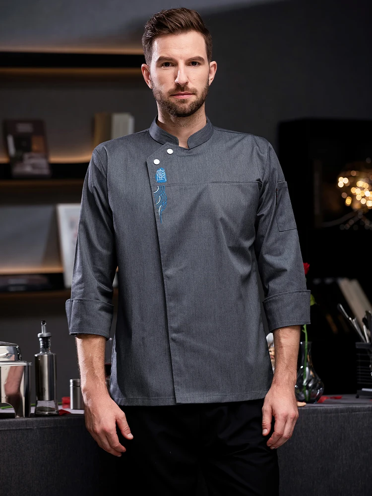 Professioneel chef-kok uniform herfst/winter voedsel kok kleding catering koken jas restaurant keuken shirt ober werkkleding
