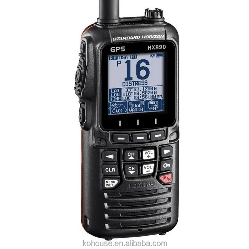 Floating 6 Watt VHF Radio IPX8 Waterproof Walkie Talkie Yaesu Standard Horizon HX890 Portable Two-Way Radio