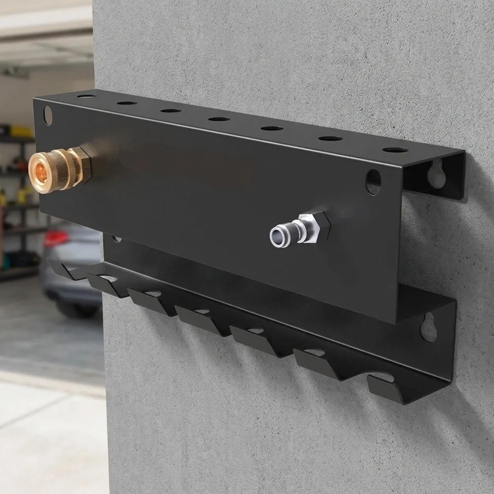 Wall Mounted Foam and Pressure Washer Rack for Improving Visibility and Identification of Cleaning Tools on Site