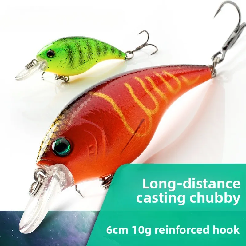 60mm 10g hochet son Wobblers pour brochet bar Thrill tonnerre flottant leurre de pêche artificiel dur appât peu profond plongée manivelle