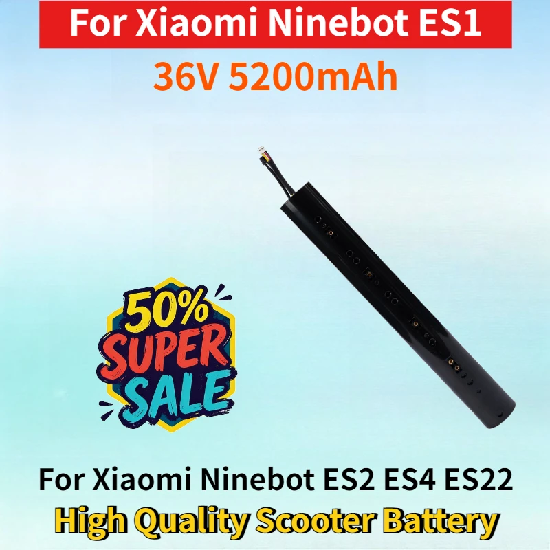 

New 36V 5200mAh Rechargeable Battery for Xiaomi Ninebot ES1 ES2 ES4 ES22 Scooter Built-in Battery High Quality Scooter Battery
