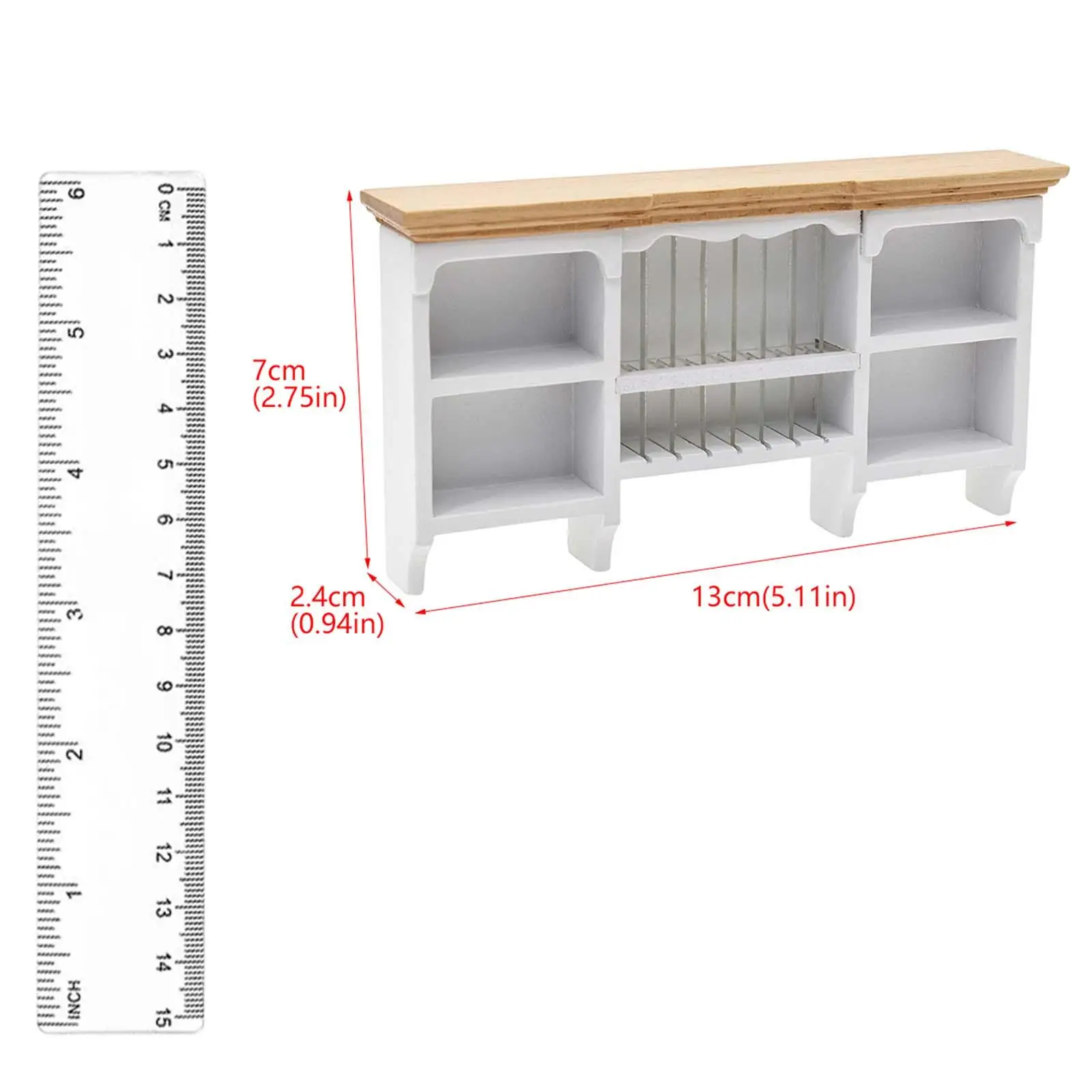 Miniatur hängende Schrank Ornament Holz antike für Puppenstuben Zubehör