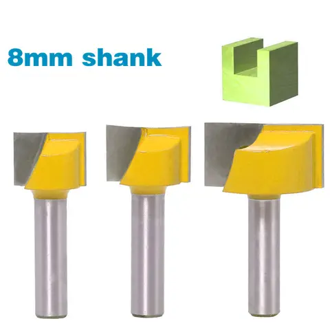 1PC 8mm Cleaning Bottom Engraving Bit 18/20/22/25/30/32mm Carbide Router Bit Woodworking Tools Milling Cutter End Mill for Wood