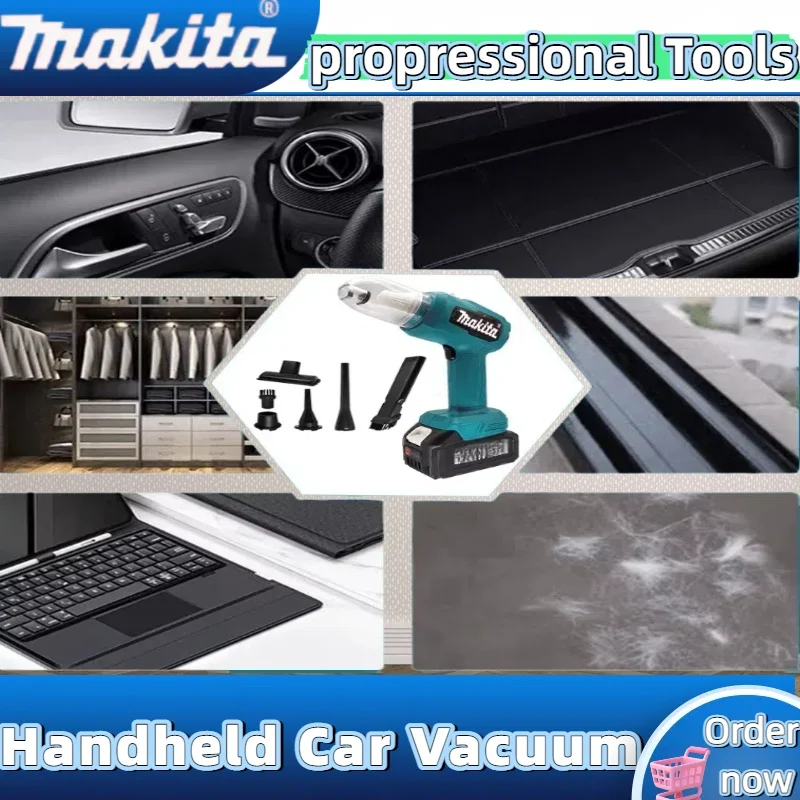 ماكيتا بطارية 18 فولت مكنسة كهربائية صغيرة محمولة باليد وقابلة لإعادة الشحن للسيارة أداة كهربائية متعددة الوظائف