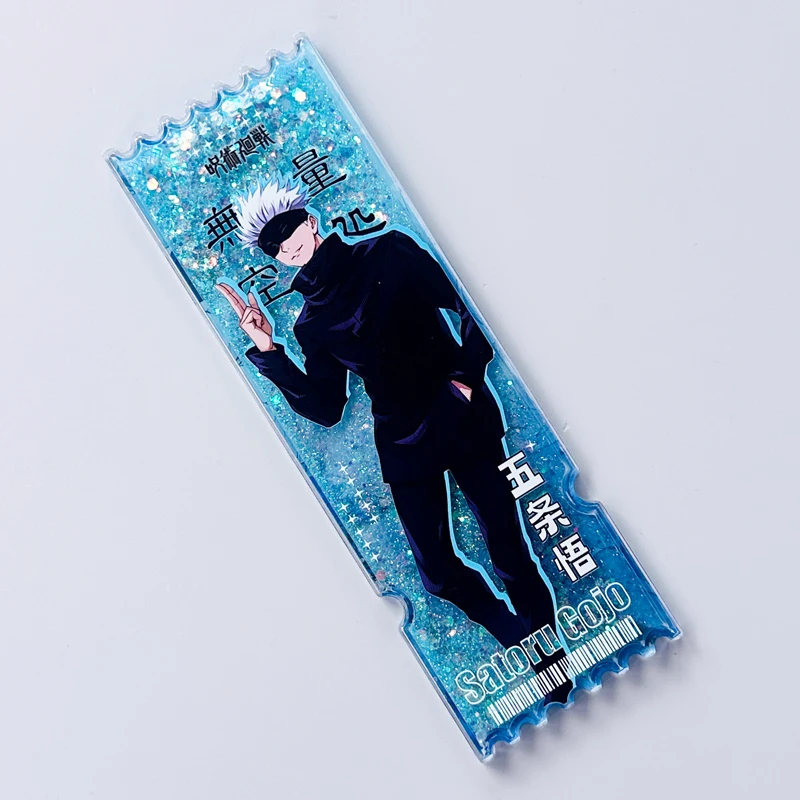 

Anime Jujutsu Kaisen Satoru Gojo Cosplay Card Brick Quicksand Mahjong Counterfoil Acrylic Stub Display Souvenir Ticket Xmas Gift