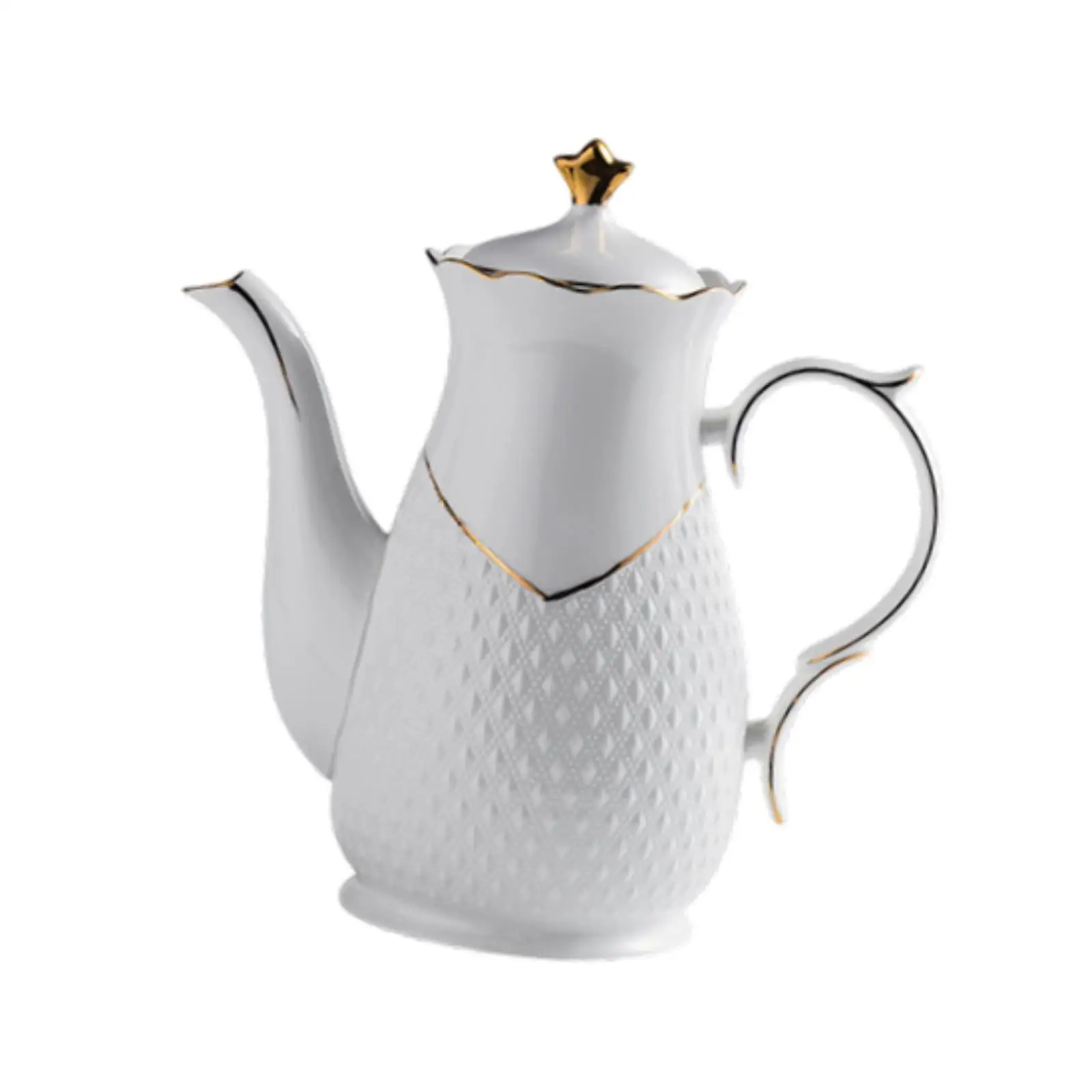 

Porcelain Coffee Pot 1.6L Decoration Multipurpose Creative Tea Kettle for Hotel Afternoon Tea Christmas Thanksgiving Birthdays