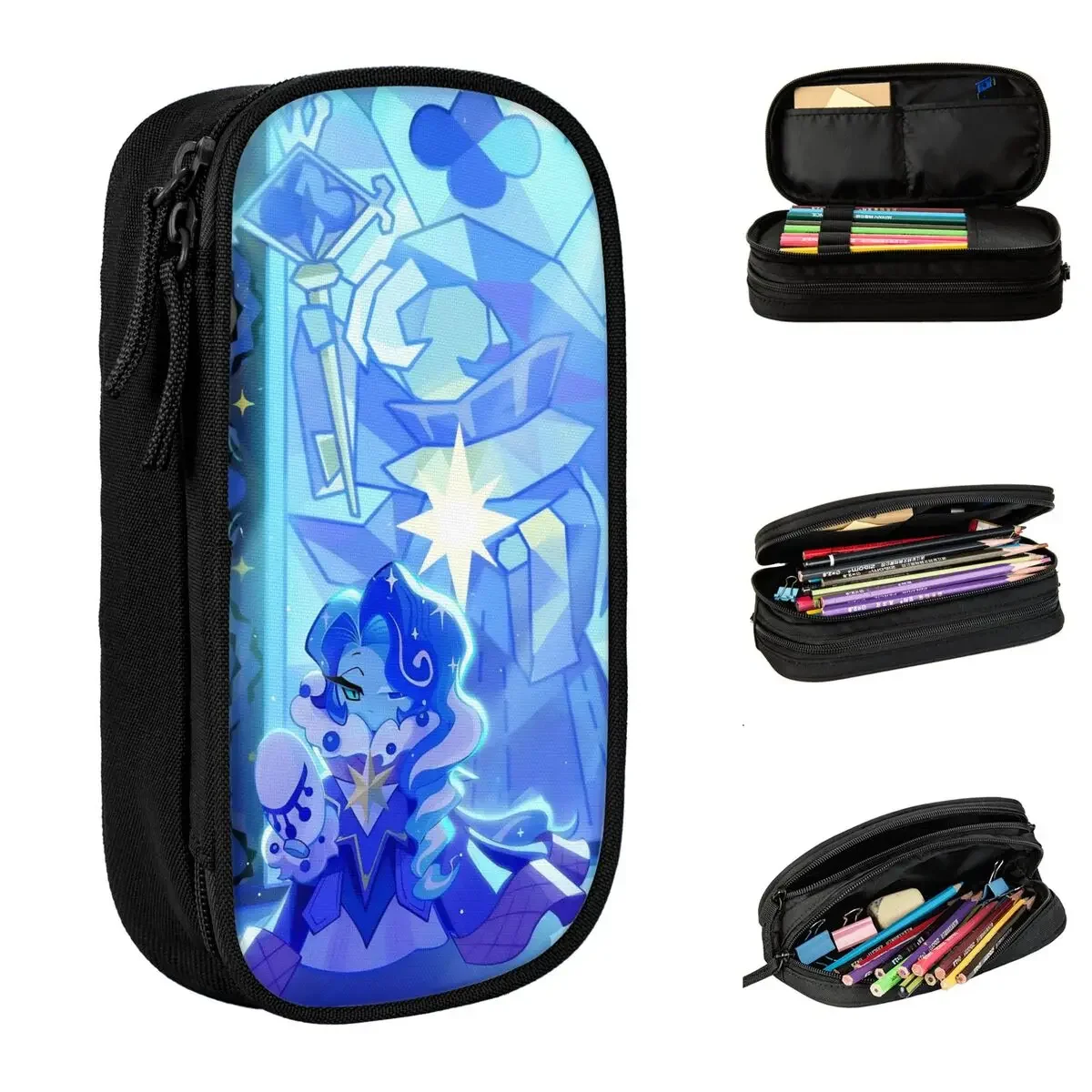 Shadow Milk Cookie Run Kingdom Art Cartoon Pencil Cases CRK Game Pen Bag for Student Big Capacity Students School Pencilcases