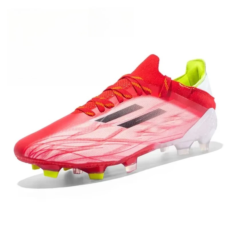 Ropa Turf de fútbol rojo Botines profesionales Grapas Tamaño 7 TF/FG Entrenamiento Chuteira Botas de fútbol