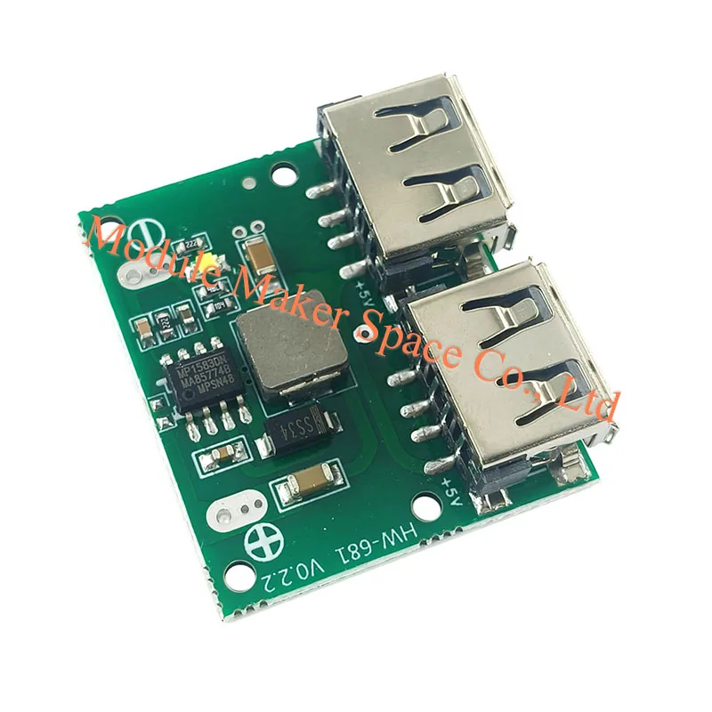 HW-681 9V 12V 24V to 5V 3A DC-DC Step Down Charger Power Module Dual USB Output Buck Voltage Board Car Charge Regulator 6-26V