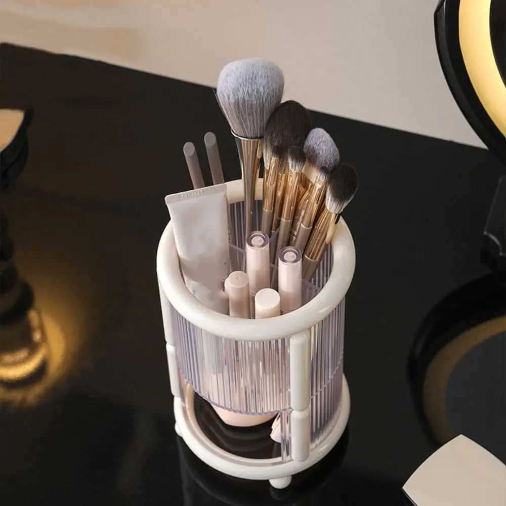 Dust-proof Cosmetics Storage Box Multi-function Exquisite Makeup Brush Cylinder Trendy Dressing Table Shelf Lipstick