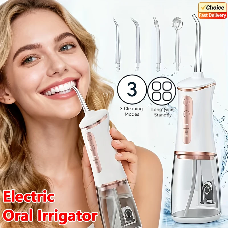 

Новый портативный ирригатор для полости рта 2026 года, 4 режима струи, 3 режима работы, перезаряжаемый, для чистки зубов, для путешествий и домашнего использования