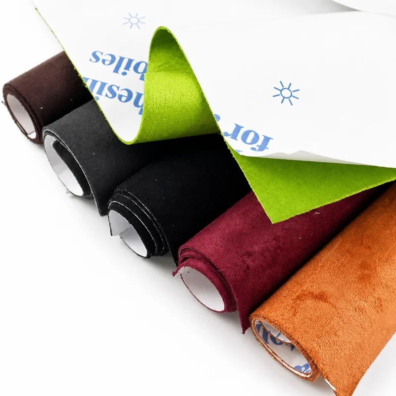 

20/50/100*143cm Self-adhesive Faux Suede Fabric Stick Upholstery Cloth for Car Interior Trim Synthetic Leather Fabrics Material