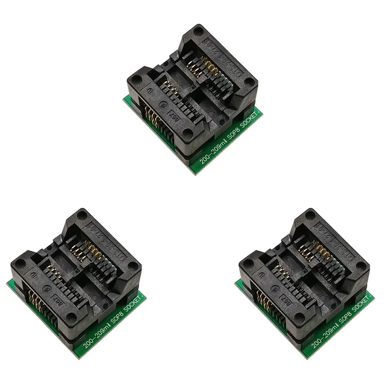 

Superior-3Pcs SOP8 To DIP8 SOP8 Turn DIP8 SOIC8 To DIP8 IC Socket Programmer Adapter Socket For Wide 200Mil