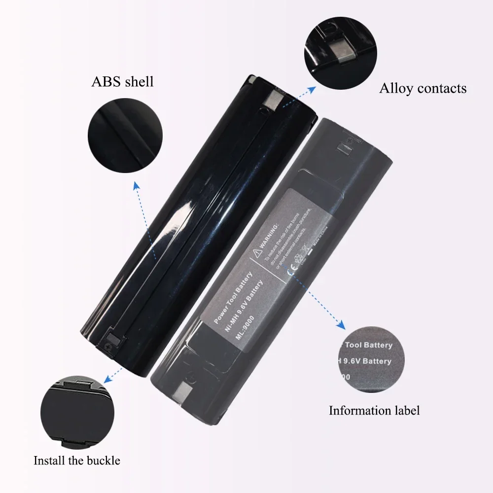 For Makita 9.6V 3Ah/4AH/5AH Ni-MH Replacement  Battery 9000 9000 902 9033 6095D 6096D 6093D 6012HD DA391D 5090D 4390D 5090D