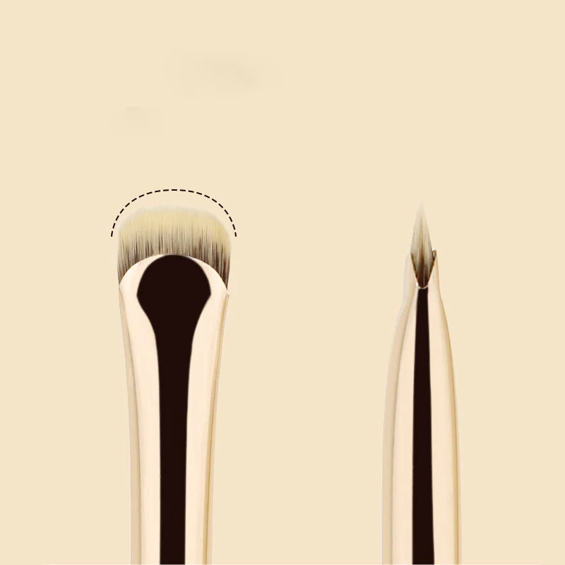 Round Gel Eyeliner Brush Gold Makeup Tool with wood handle soft synthetic hair Perfect Lash liner definer