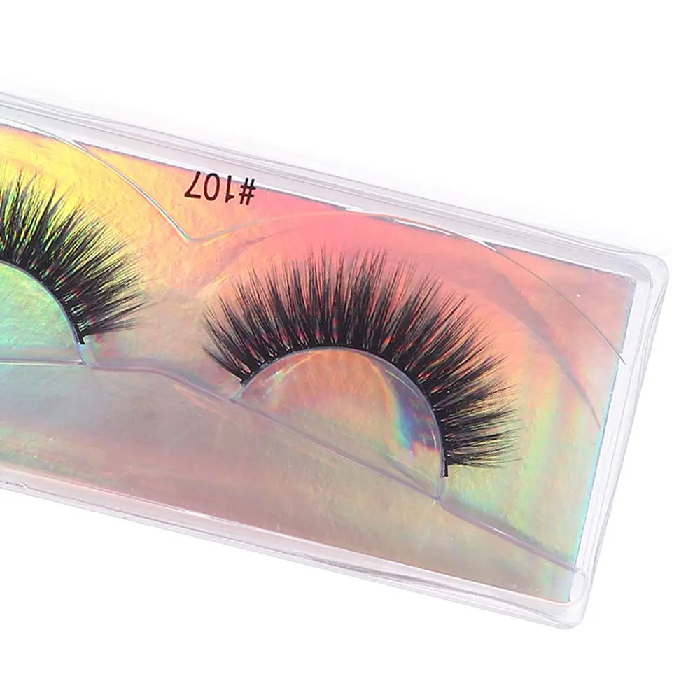 Mink Eyelashes Handmade Lightweight 3D Mink Hair Wispy Fluffy Cross False Eyelashes