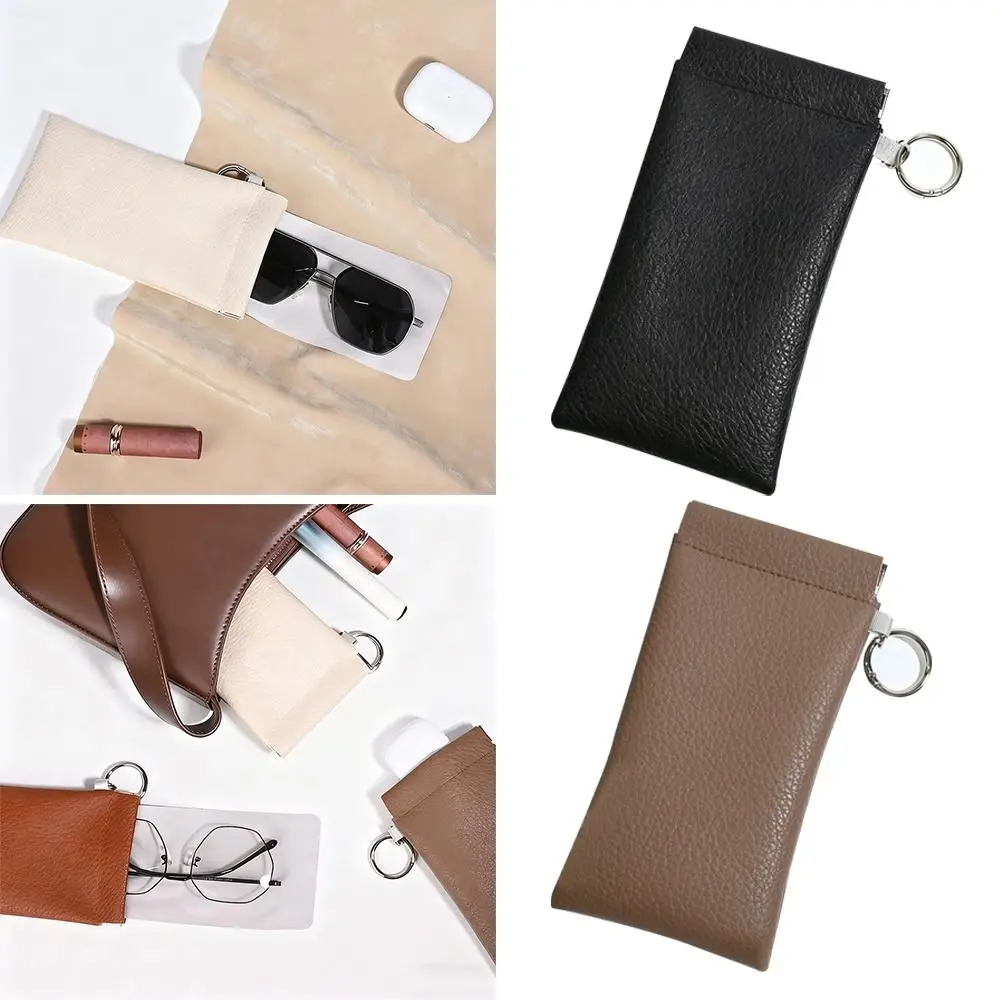 with Glasses Cloth Glasses Bag Automatic Closed Earphone Storage Eyewear Pouch Protective Cover Waterproof Sunglasses Case
