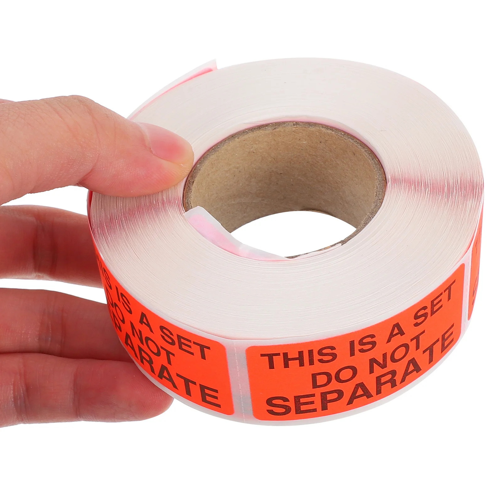 500 peças 1 Rolo Este é um Conjunto Não Separe Etiquetas Adesivas Fluorescentes Vermelhas 2X0.98 Polegadas Alta Visibilidade para Envio