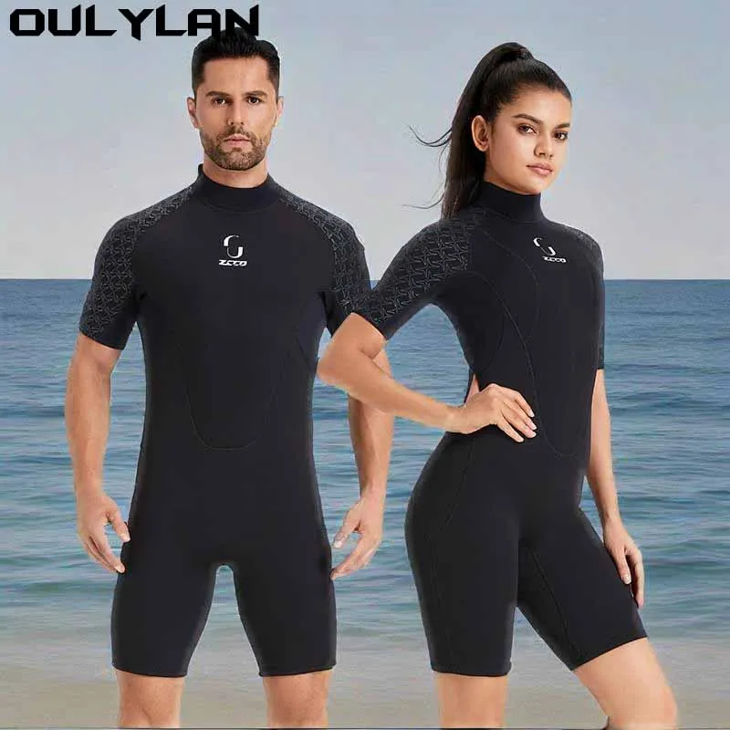 

Oulylan Windsurf Hunting Surf Swimwear Underwater Fishing Swimming Short Sleeve 3MM Men Neoprene Wetsuit Scuba Diving Wetsuit