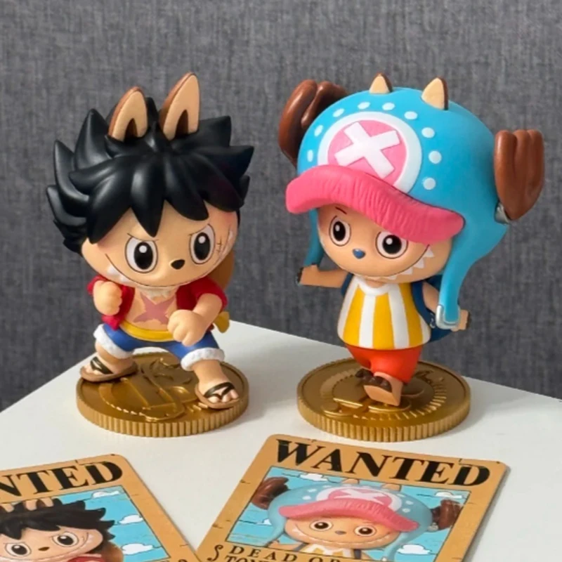 

Genuine Pop Mart The Monsters X One Piece Series Blind Box Kawaii Anime Figure Trendy Home Decor Surprise Mystery Box Fans Gift