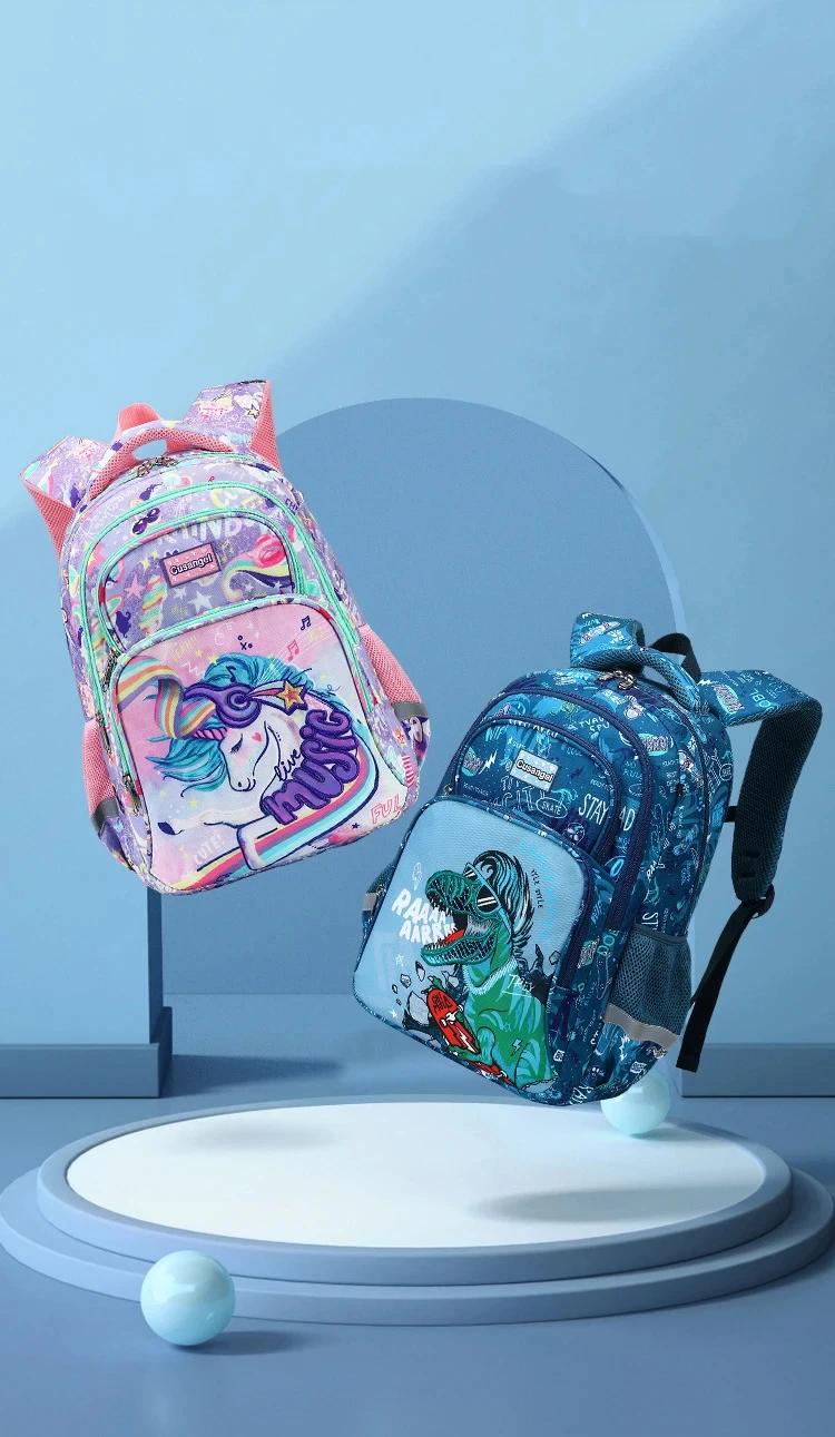 Cartoon Unicorn 3 Piece Set School Bags For Girls Boys Kids Space Backpack Primary School Students Backpack With Lunch Box