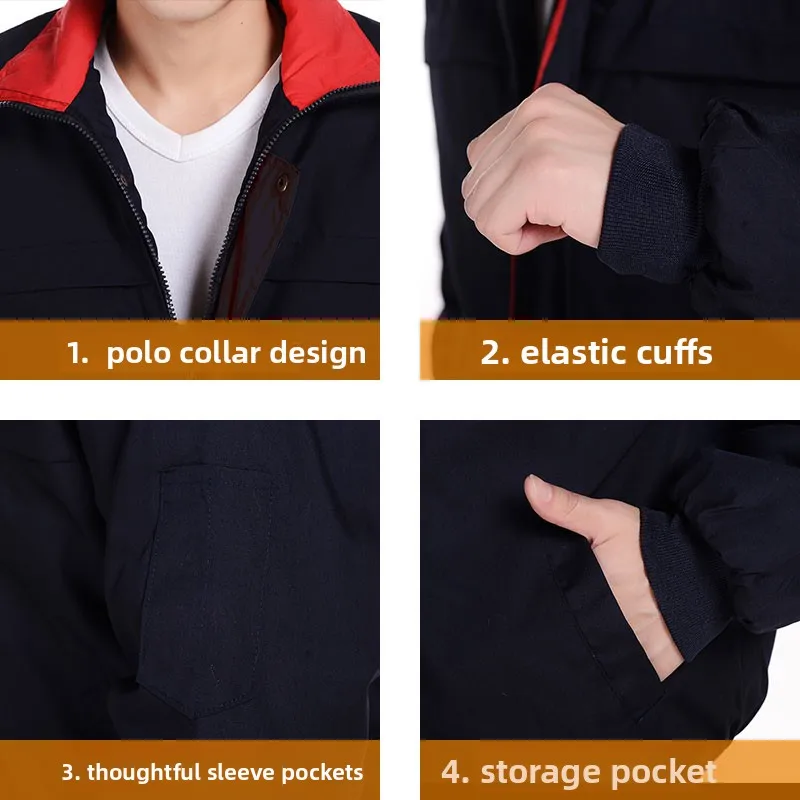 

Men's And Women's Cotton Workwear Winter Jaet Thermal Protection Workwear for Car Repair Construction Site ort Sle