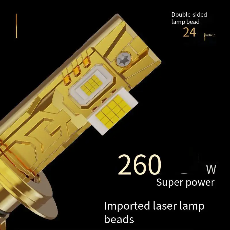 H1 H3 H4 H7 H8 H9 H11 HB3 HB4 9005 9006 9012 LED Headlight Bulbs 12V 260W 6000K 59800Lm Dual Copper Car Light Retrofit