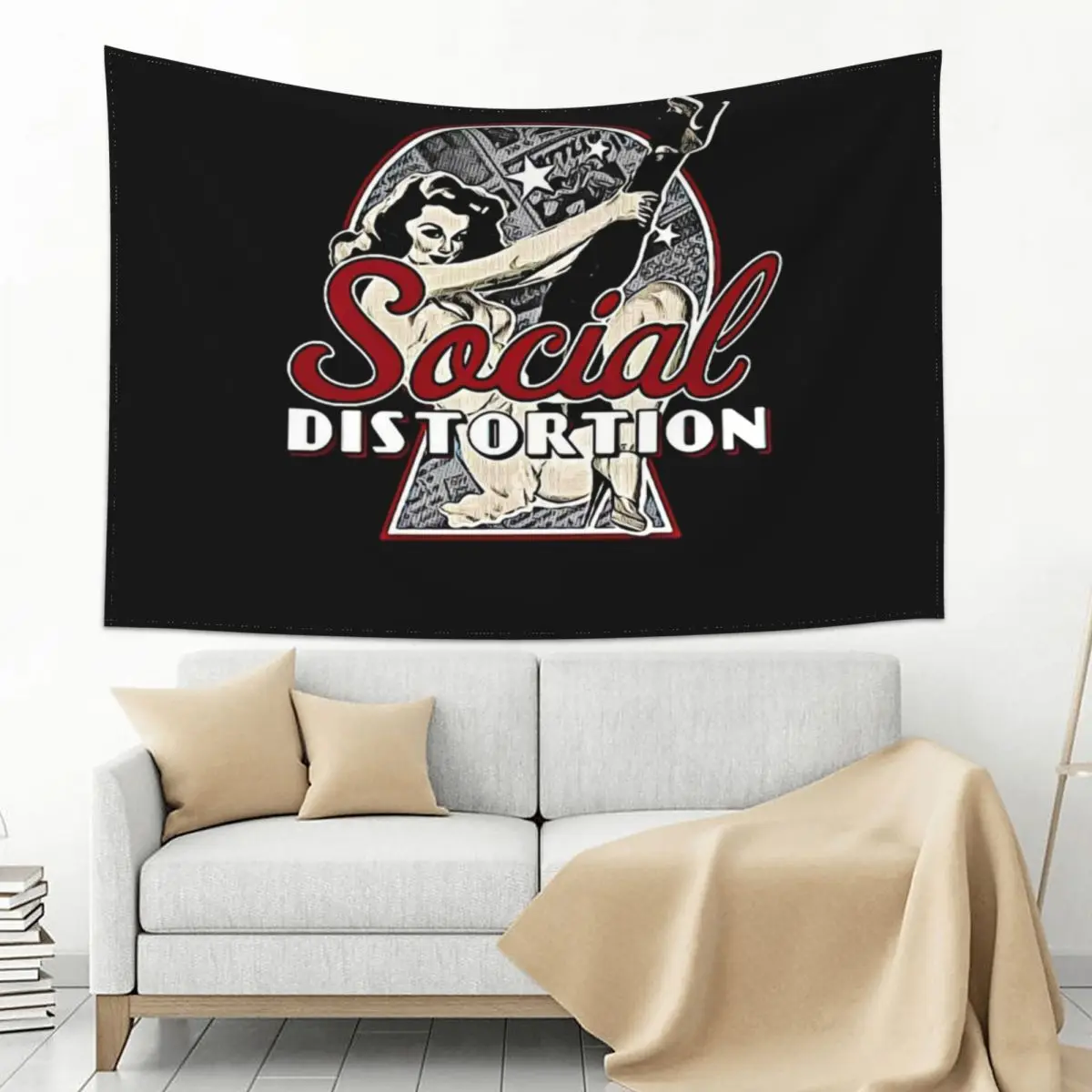 

Beautiful girl Social art distortion gift for fans Tapestry
