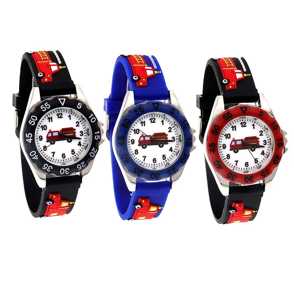 3Pcs Children's Quartz Wristwatch Students Luxury Digital Casual Clock Boys Watch Birthday Gift