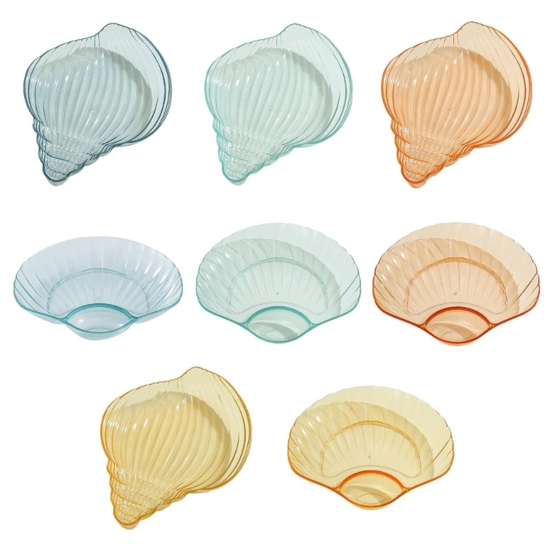 Conch Shell Shaped Dish Beautiful Plastic Tray Serving Dish Seashell Design Photo Prop Dinner Plate Fruit Plate Trinket