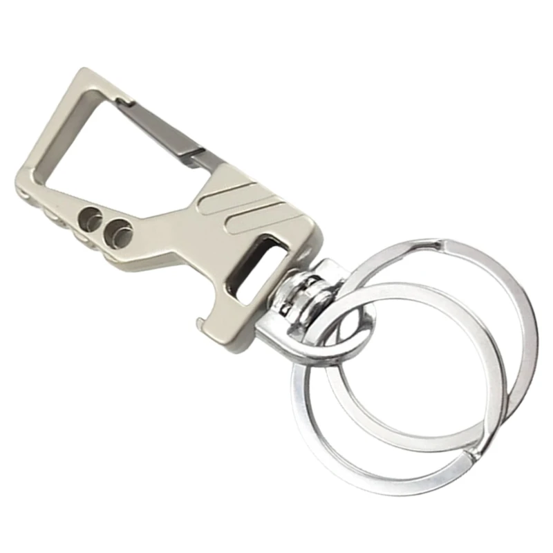 Auto Car Key Holder Heavy Duty Metal Keychains Multifunction Car Key Chains Carabiner Clip Bottle Opener 2 Key Rings